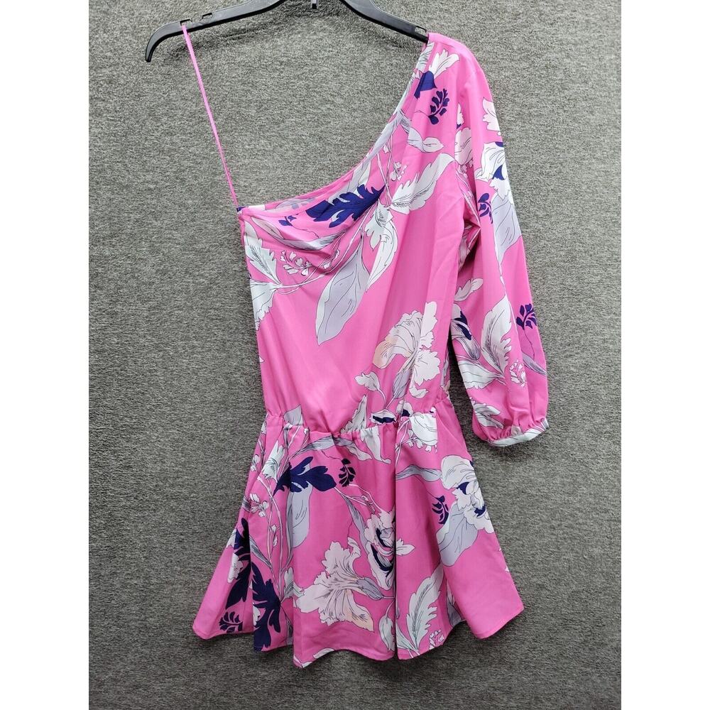 Yumi Kim Dress Women's XS Pink Floral One Shoulder Mini NWT
